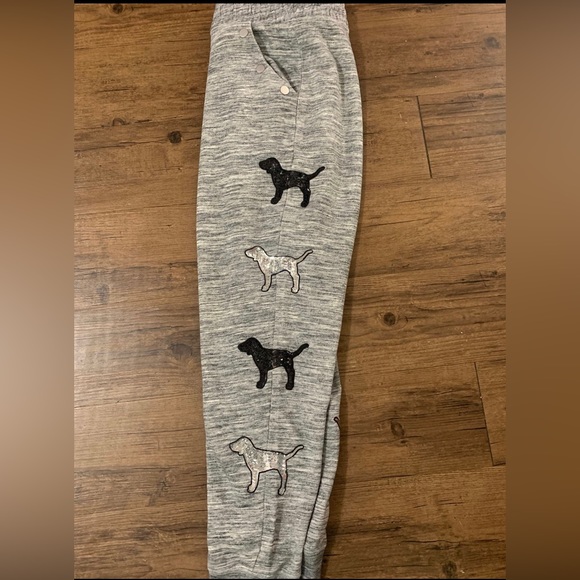 NEW PINK VS BLING DOGGIE JOGGER PANTS L - Picture 4 of 5